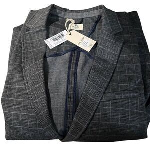 Civil Society Glen Plaid Blazer Jacket Gray Checkered date night party business